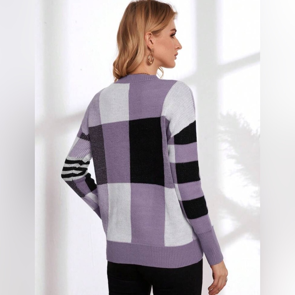 SHEIN- multicolor sweater - Size L NWOT - Picture 8 of 8